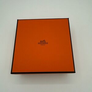 Hermes Paris Empty Gift Box with Lid Tissue Paper Storage Container 5"x5"x2""